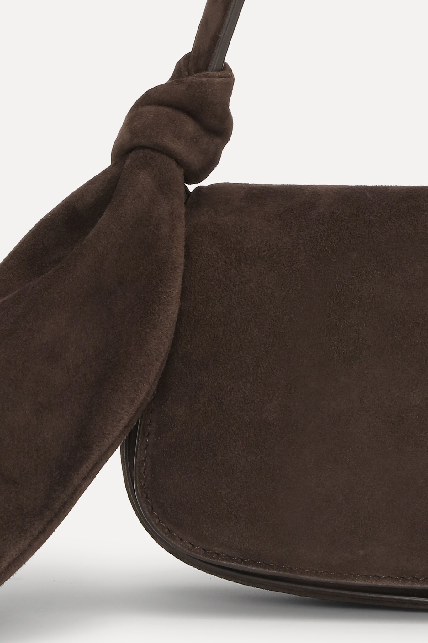 ROTATE Suede knot strap bag Chocolate torte