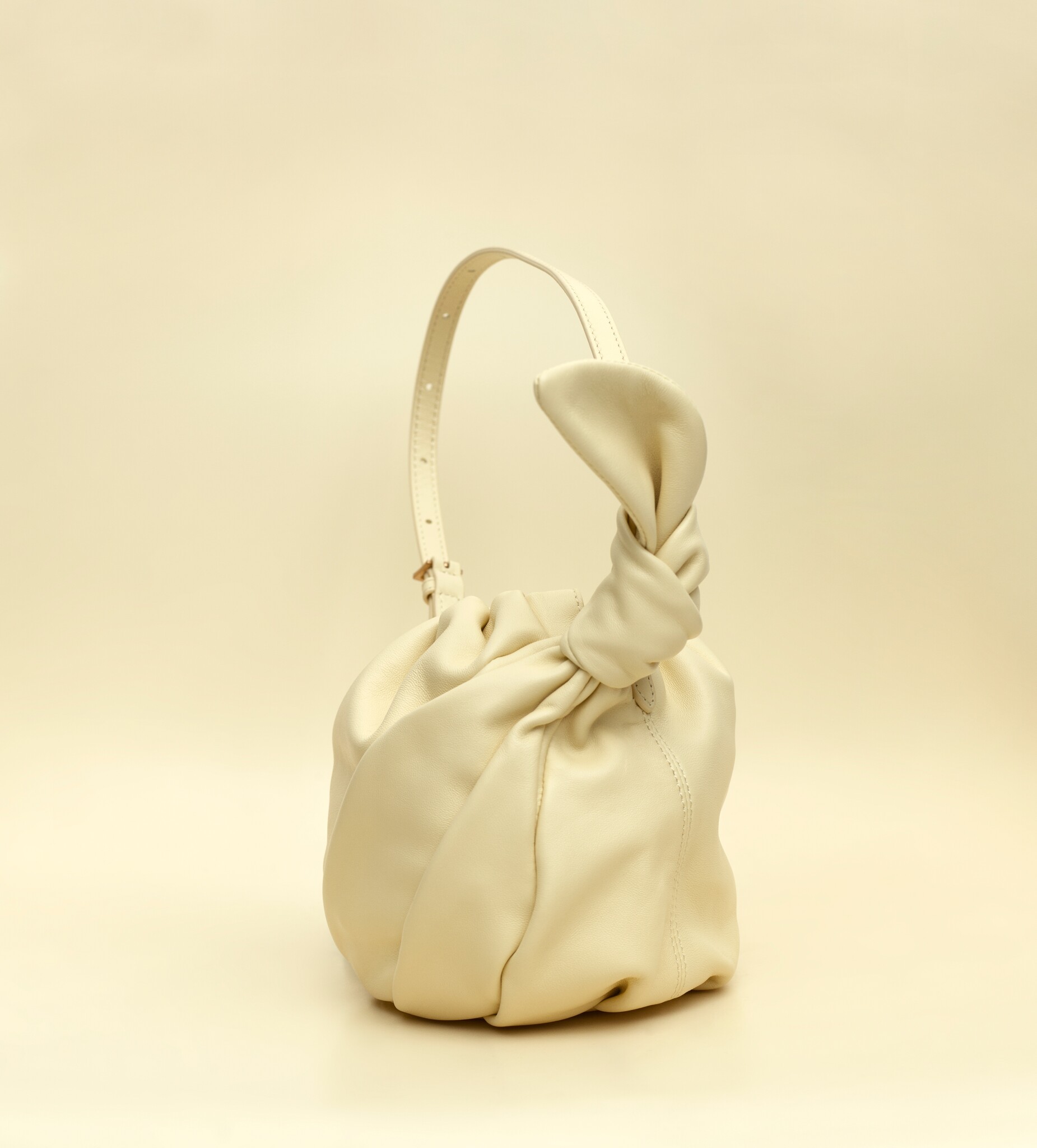 ROTATE Leather bon bon bag Italian straw