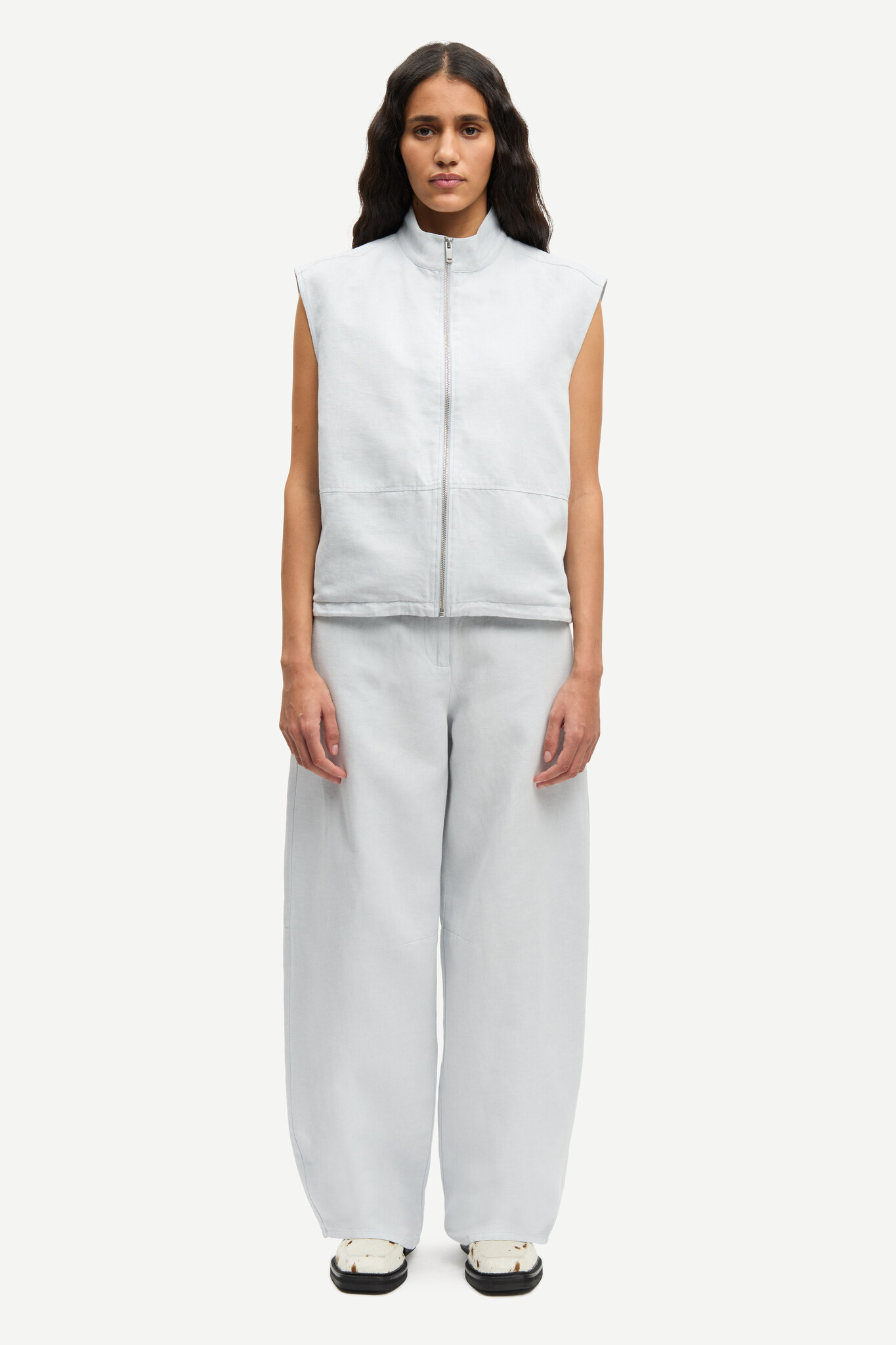 Samsoe Samsoe Sakaila vest Gray dawn mel.