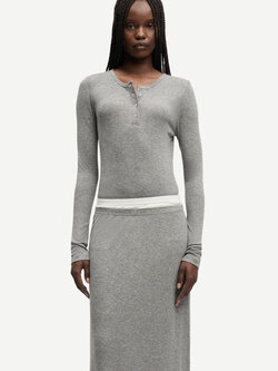 Samsoe Samsoe Sadou skirt Mid grey mel