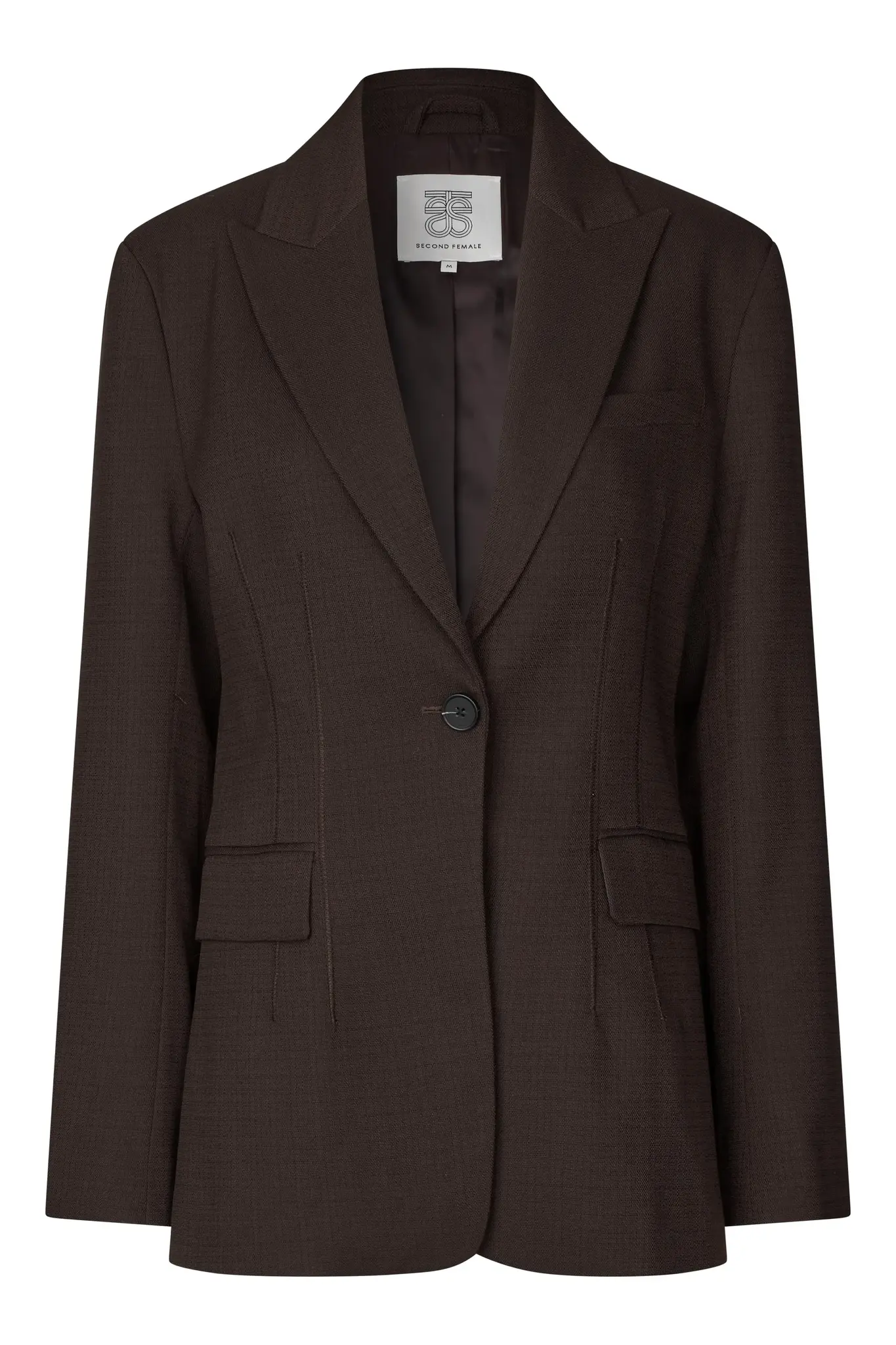 Second Female Sella fitted blazer Chocolate torte