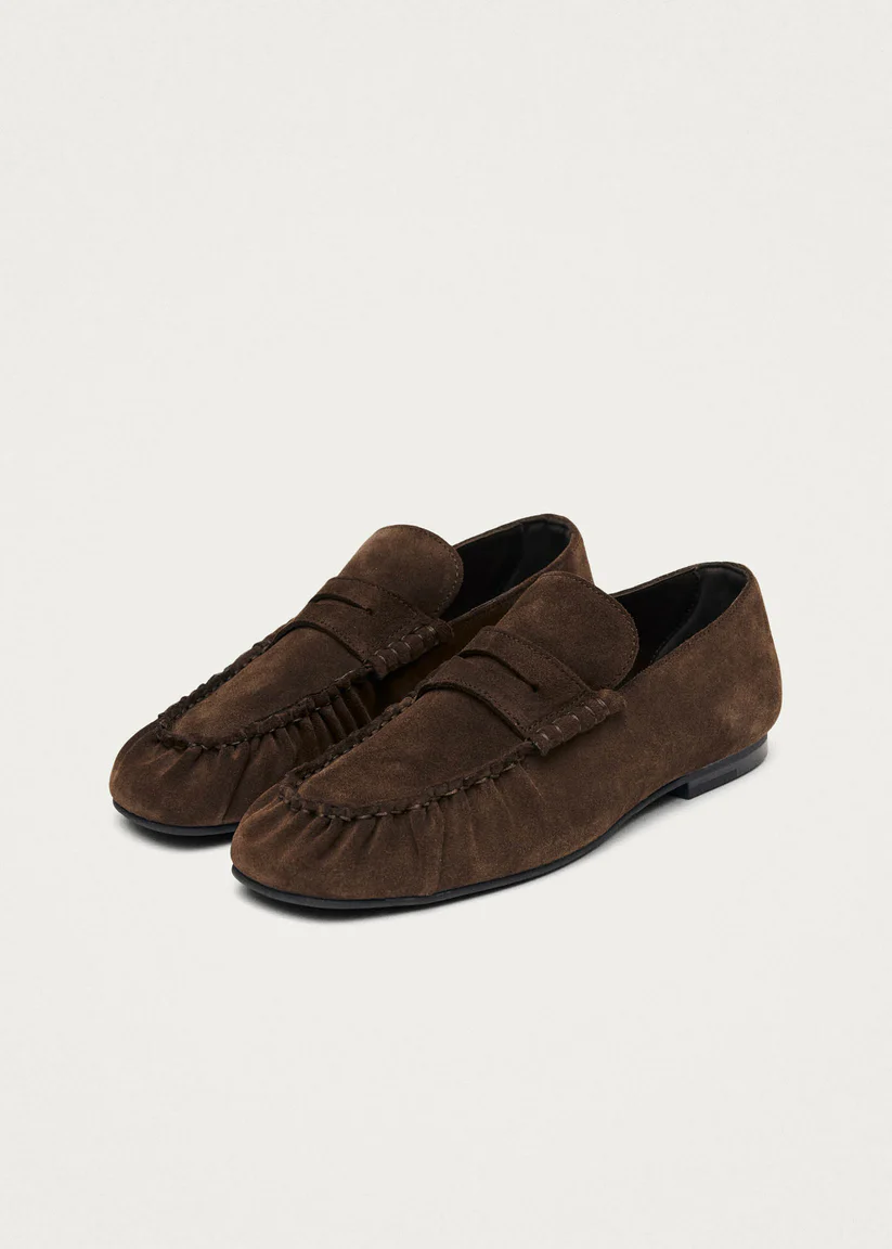 Alohas Aven suede Brown leather loafers