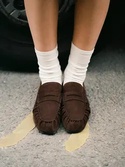 Alohas Aven suede Brown leather loafers