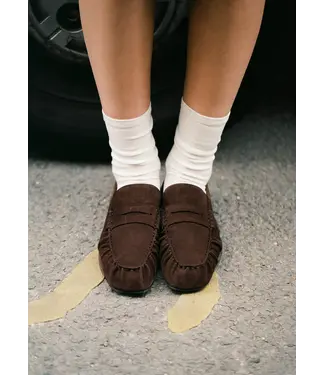 Alohas Aven suede Brown leather loafers
