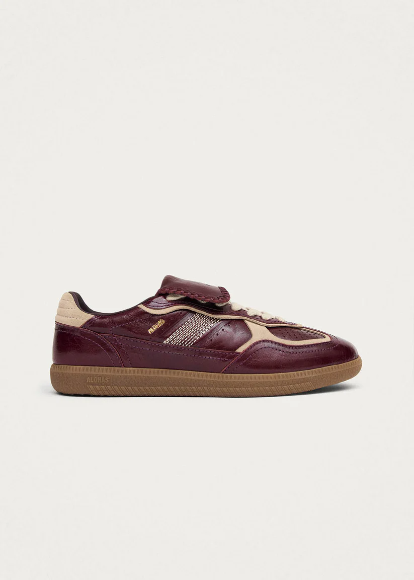 Alohas Tb.490 club patent Deep burgundy leather sneakers