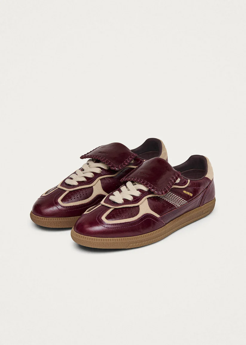 Alohas Tb.490 club patent Deep burgundy leather sneakers