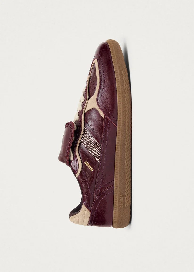Alohas Tb.490 club patent Deep burgundy leather sneakers