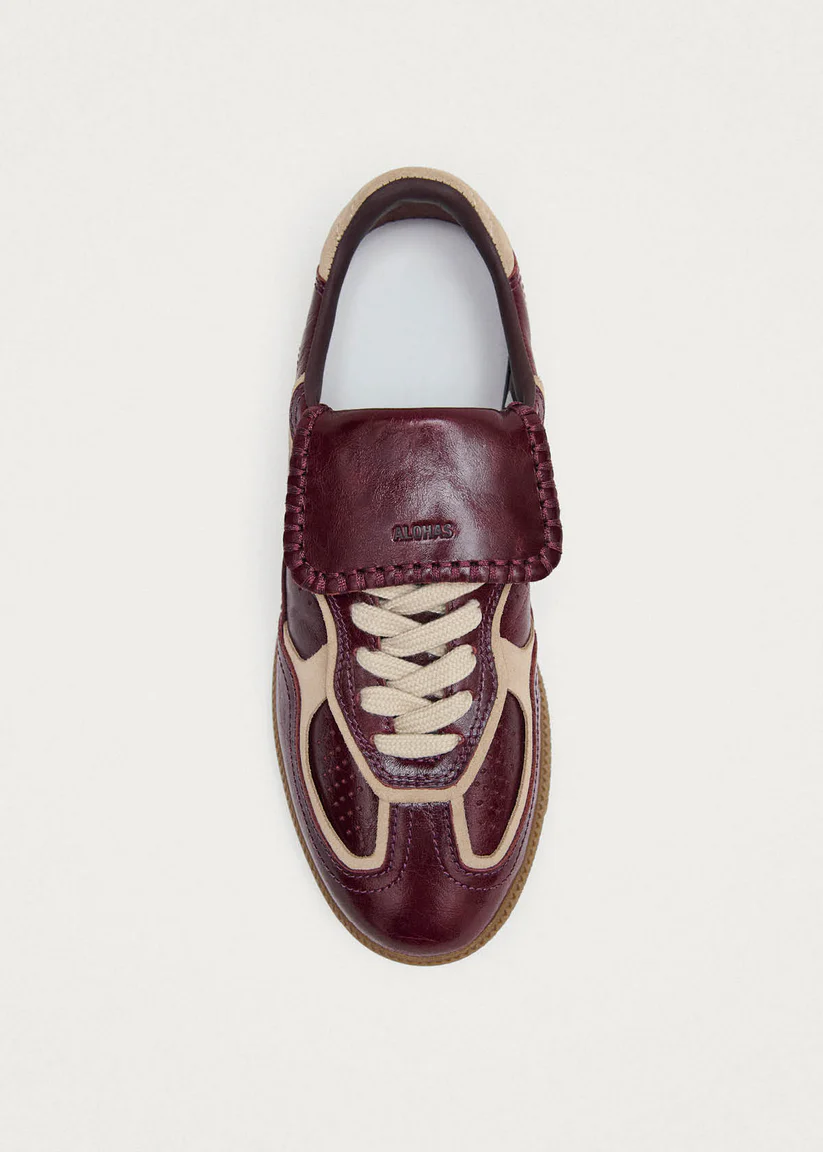 Alohas Tb.490 club patent Deep burgundy leather sneakers