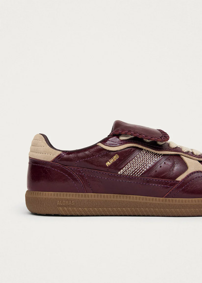 Alohas Tb.490 club patent Deep burgundy leather sneakers