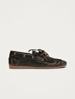Alohas Rowan brushed Brown leather loafers
