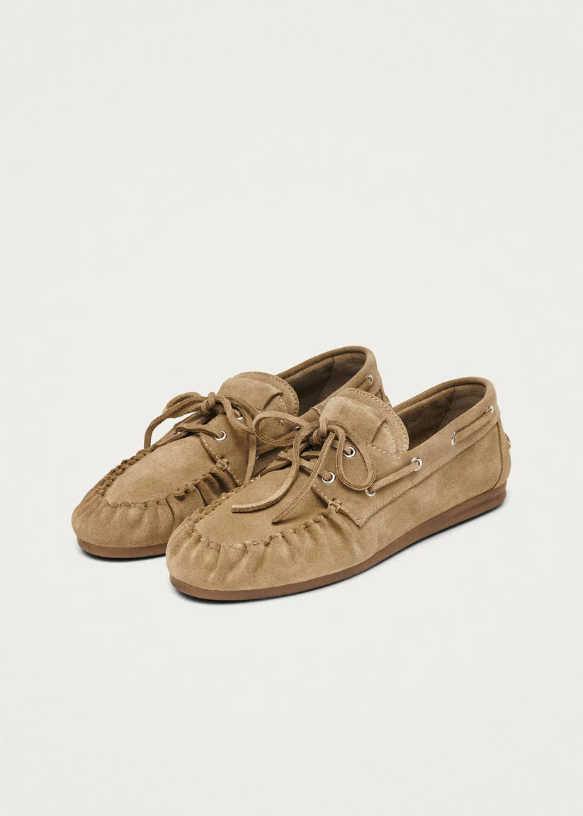 Alohas Rowan suede Beige leather loafers