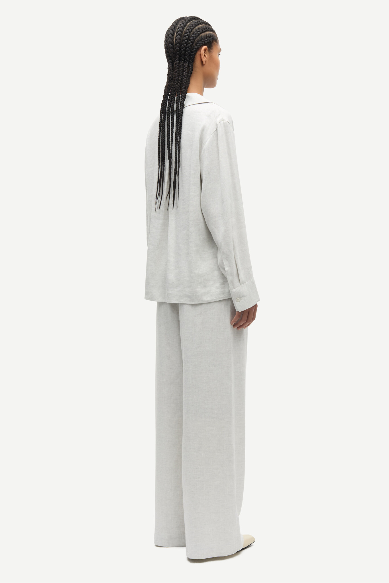 Samsoe Samsoe Saiben shirt Light grey mel.