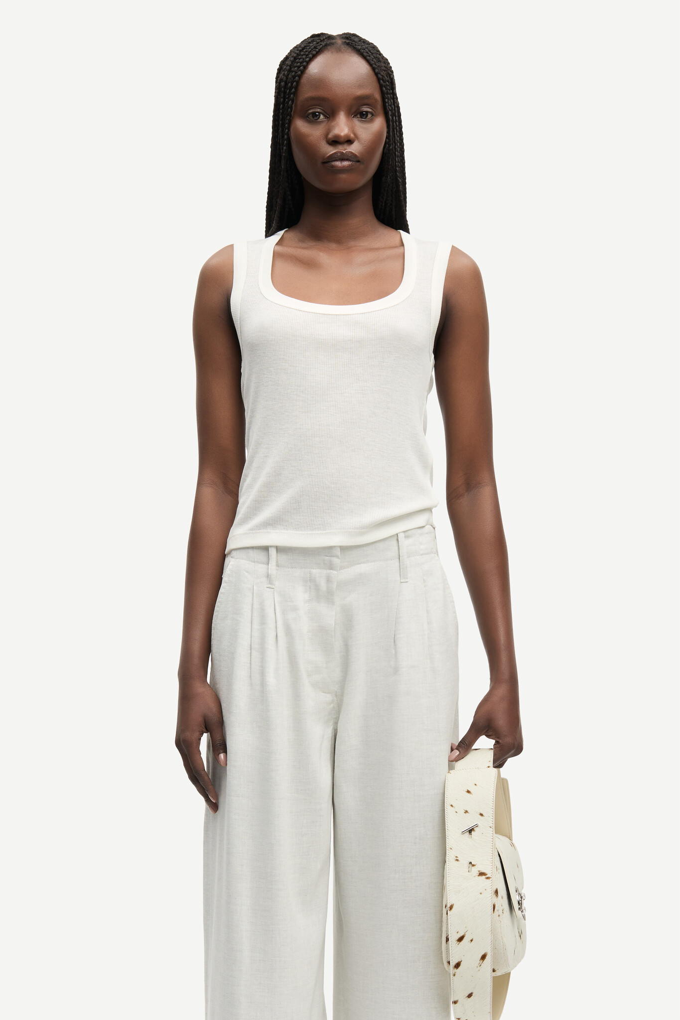 Samsoe Samsoe Saiben trousers Light grey mel.