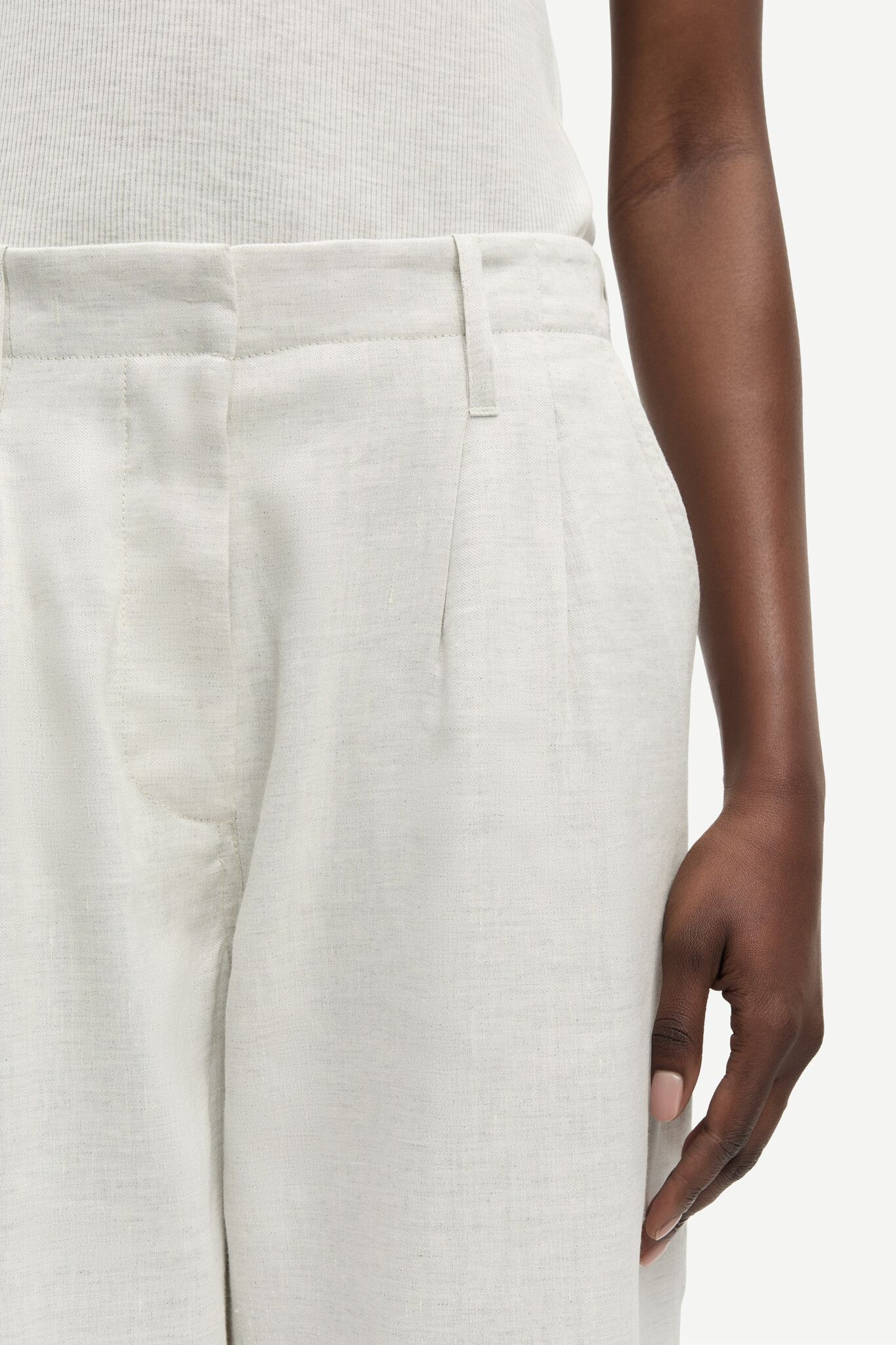 Samsoe Samsoe Saiben trousers Light grey mel.