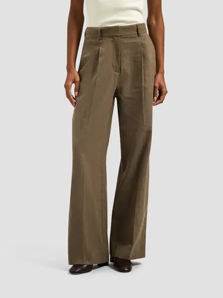 OLAF Linen tailored trousers Taupe