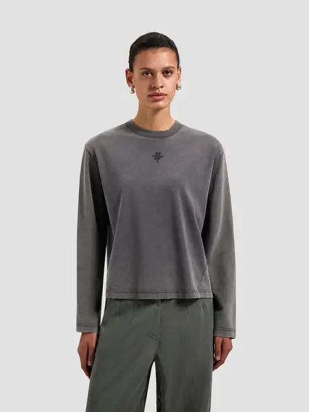 OLAF Monogram washed tee Charcoal