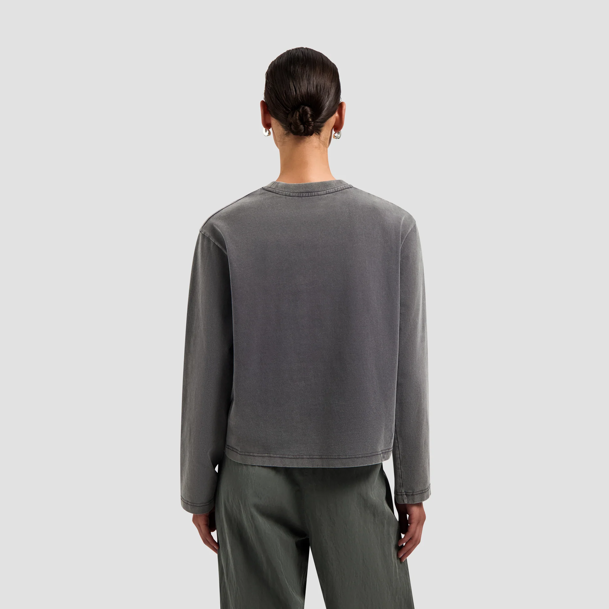 OLAF Monogram washed tee Charcoal