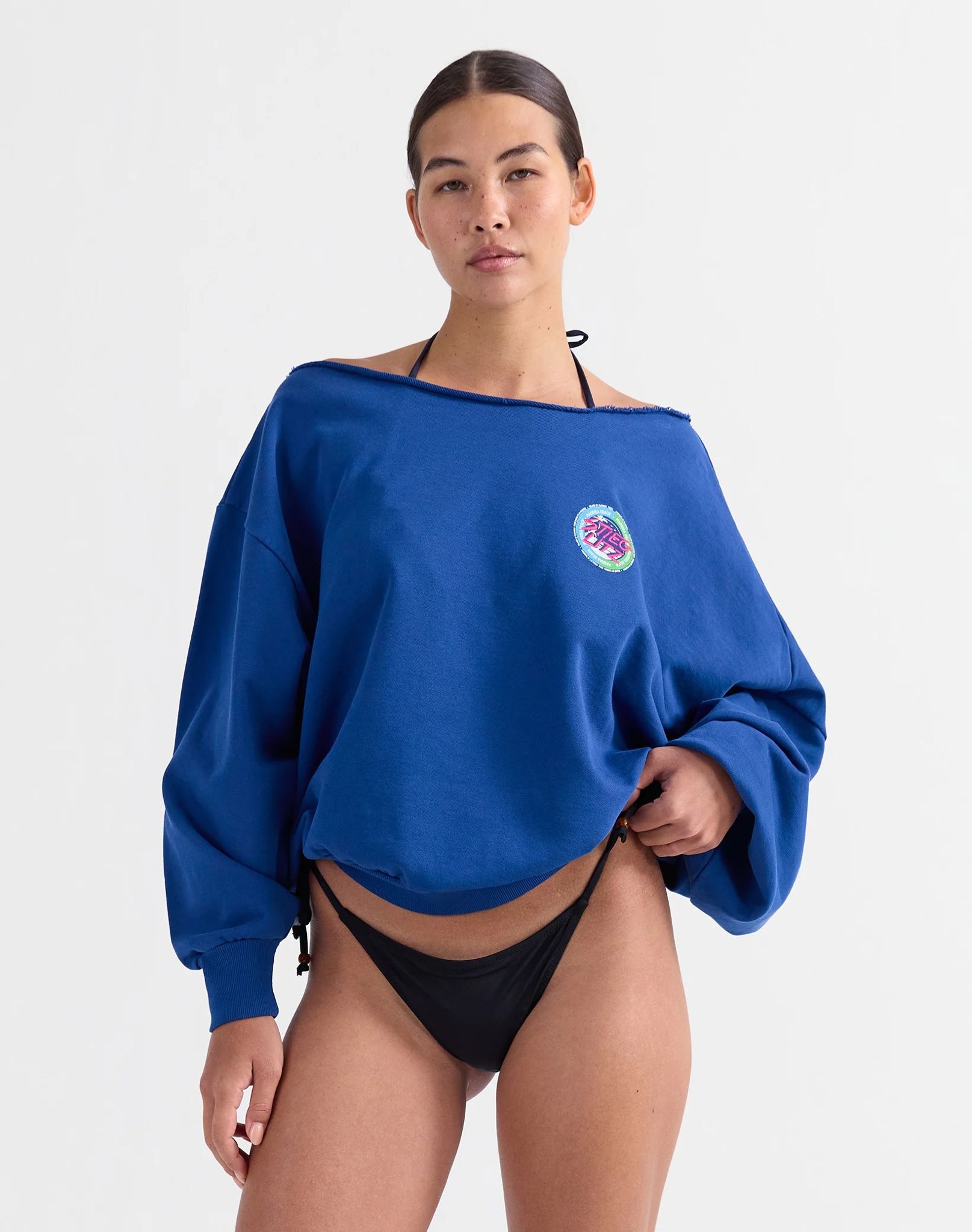 Stieglitz Maik off-shoulder sweater Blue