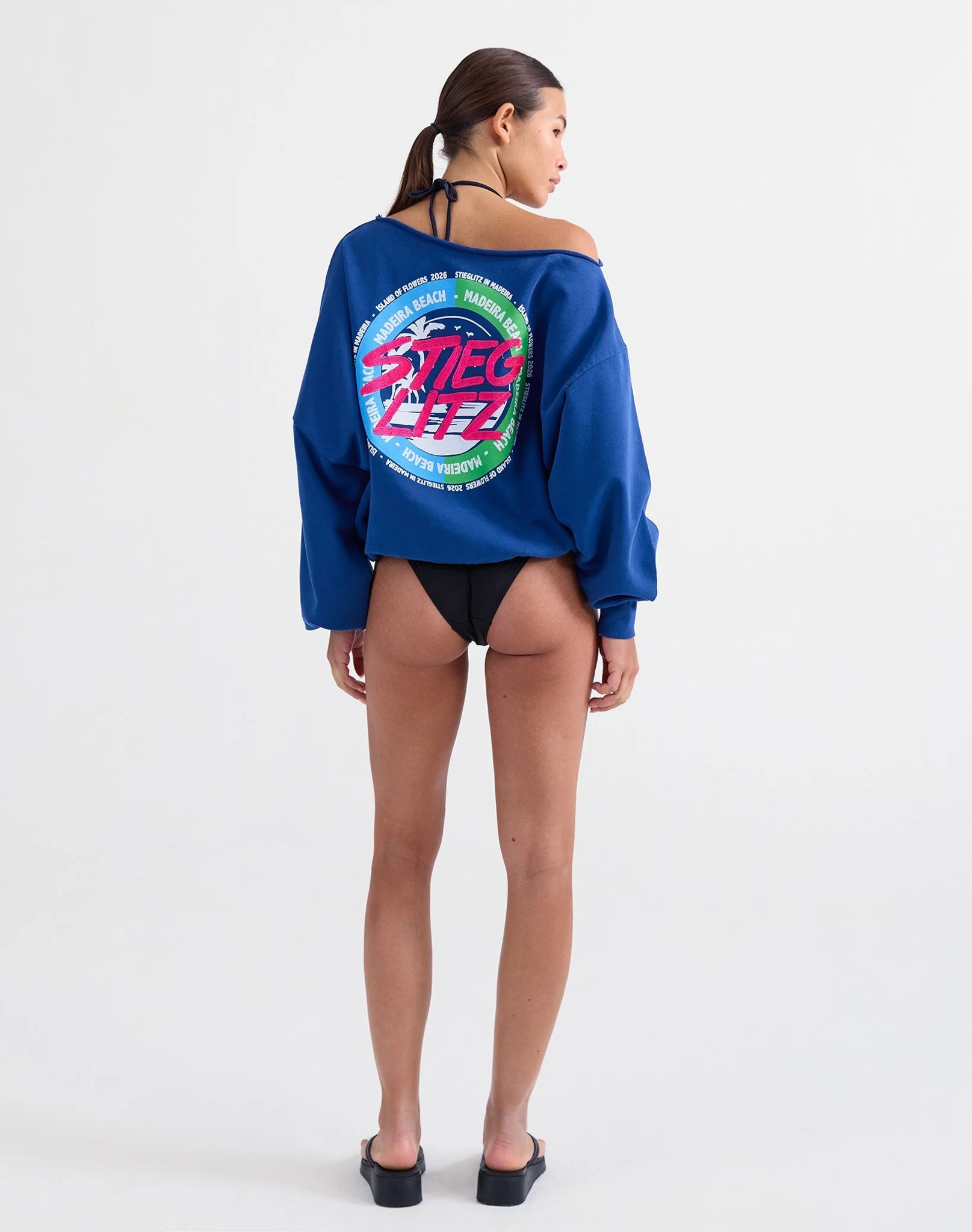 Stieglitz Maik off-shoulder sweater Blue