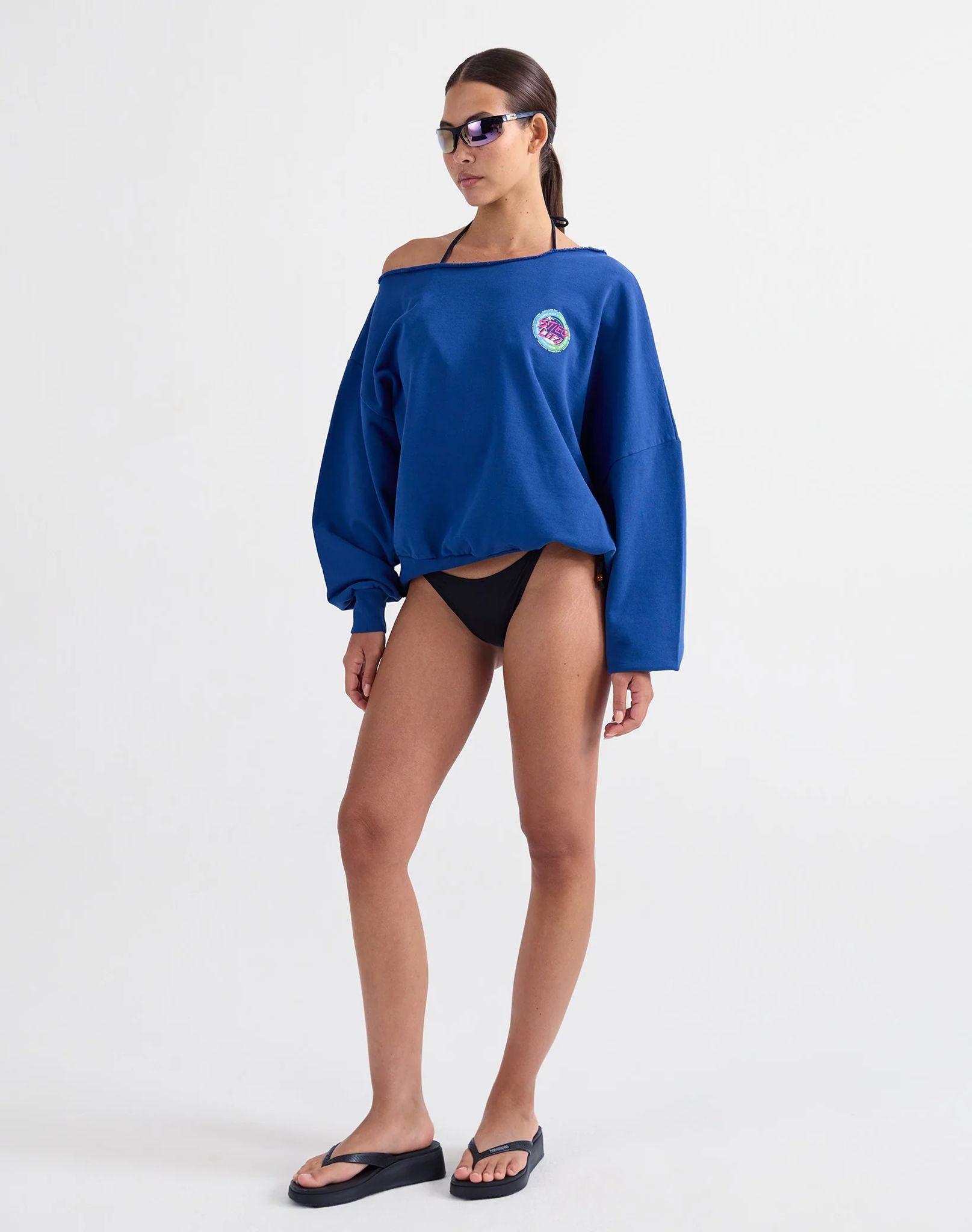 Stieglitz Maik off-shoulder sweater Blue