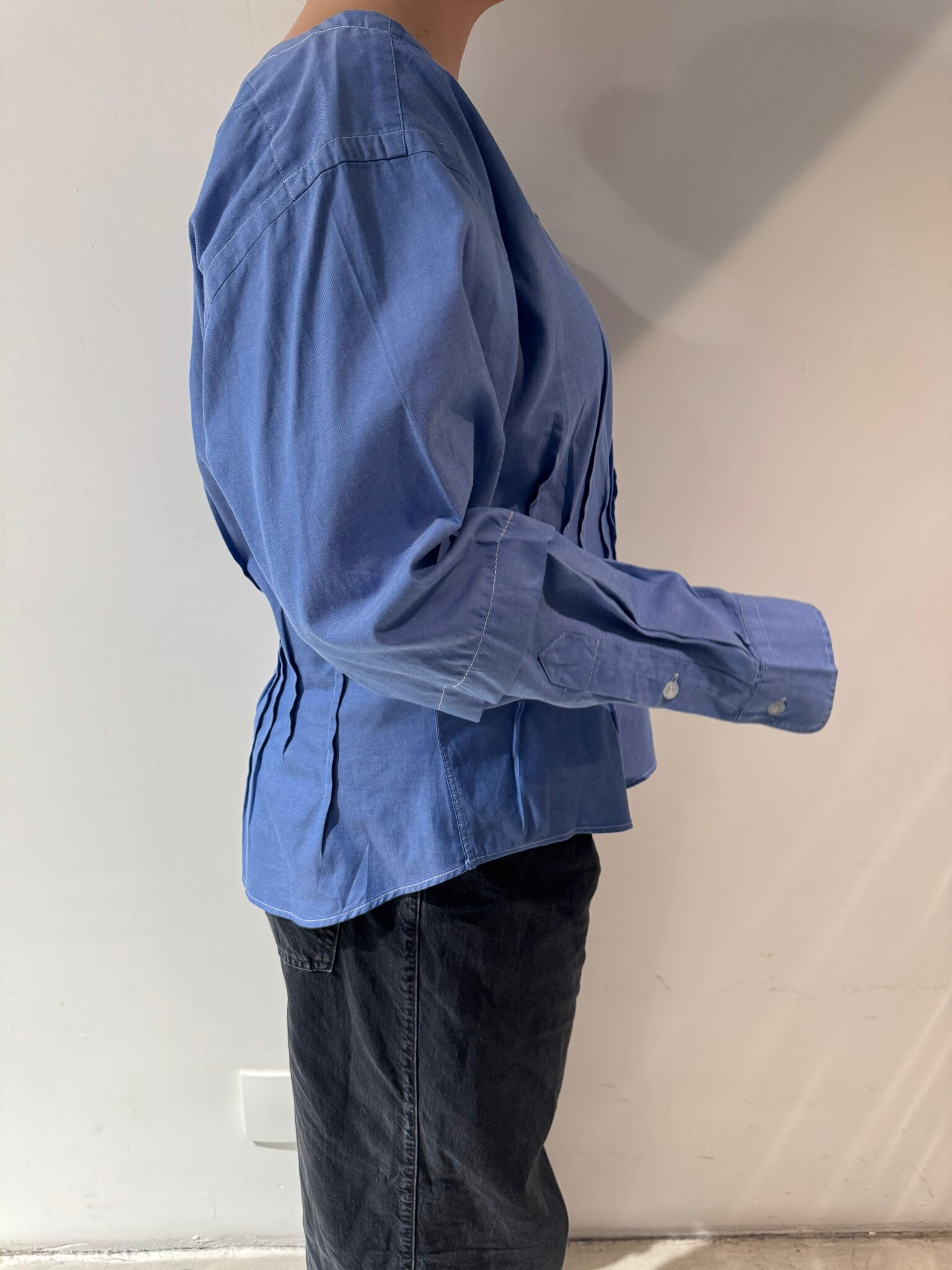 1/OFF Shirt tailored contrast stitch Blue