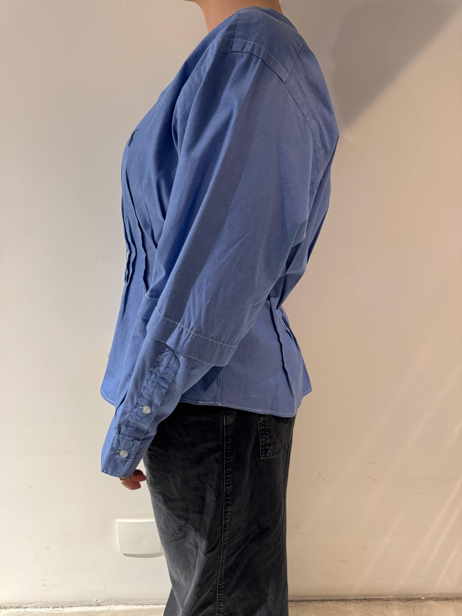 1/OFF Shirt tailored contrast stitch Blue