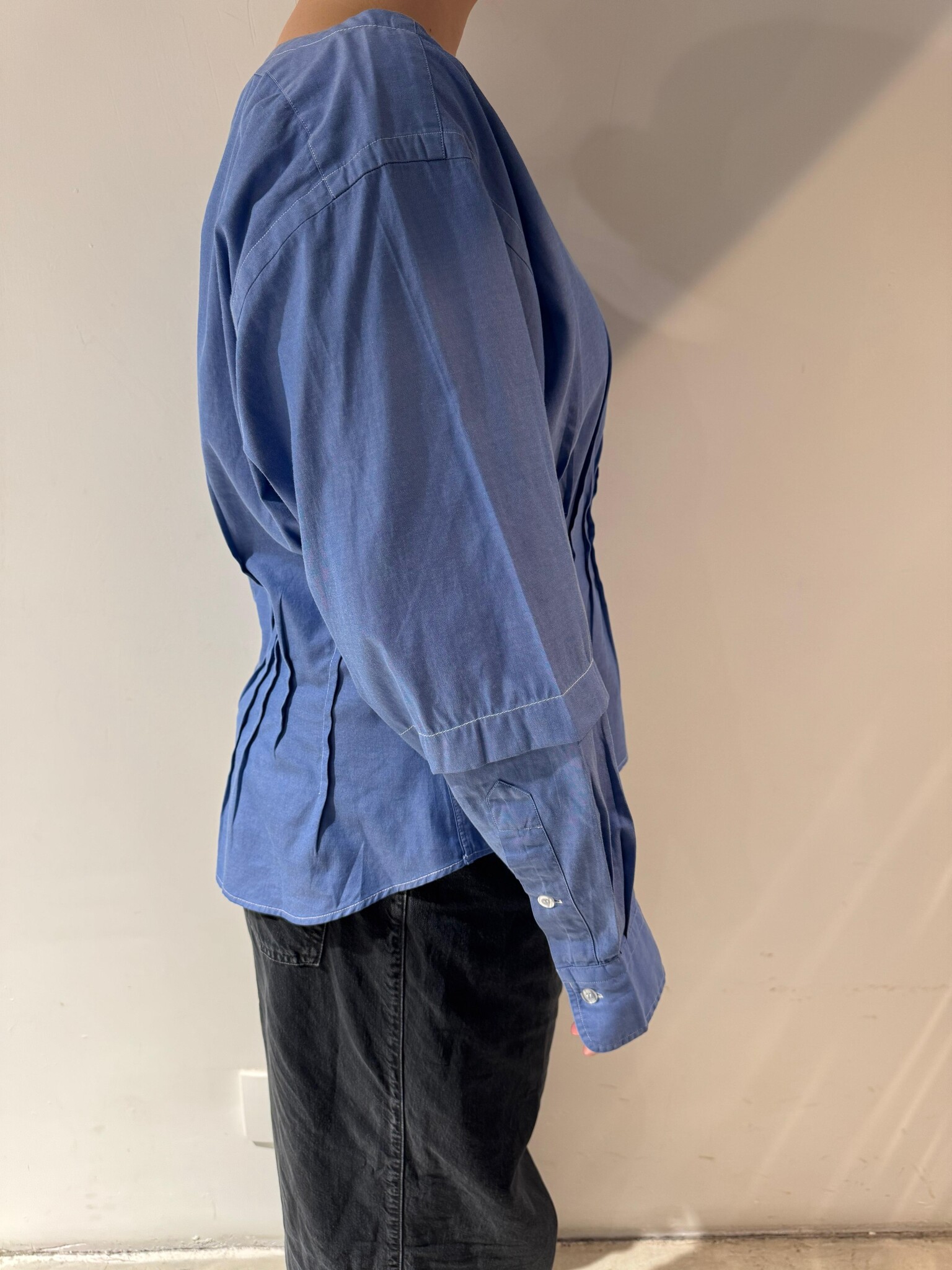1/OFF Shirt tailored contrast stitch Blue