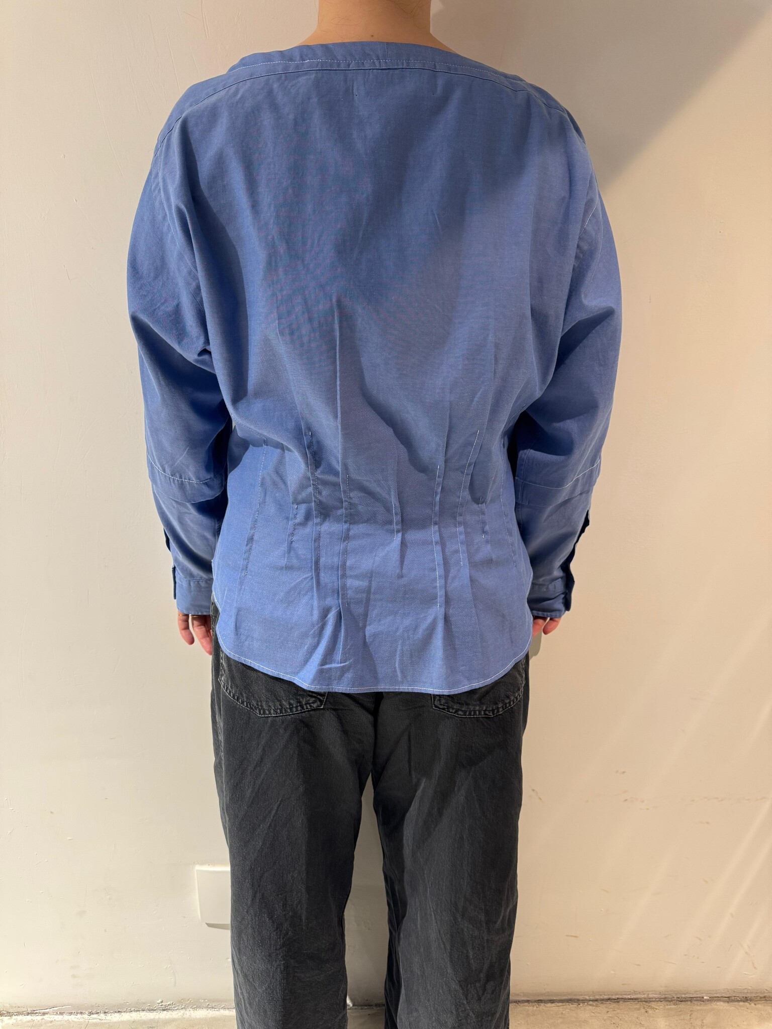 1/OFF Shirt tailored contrast stitch Blue