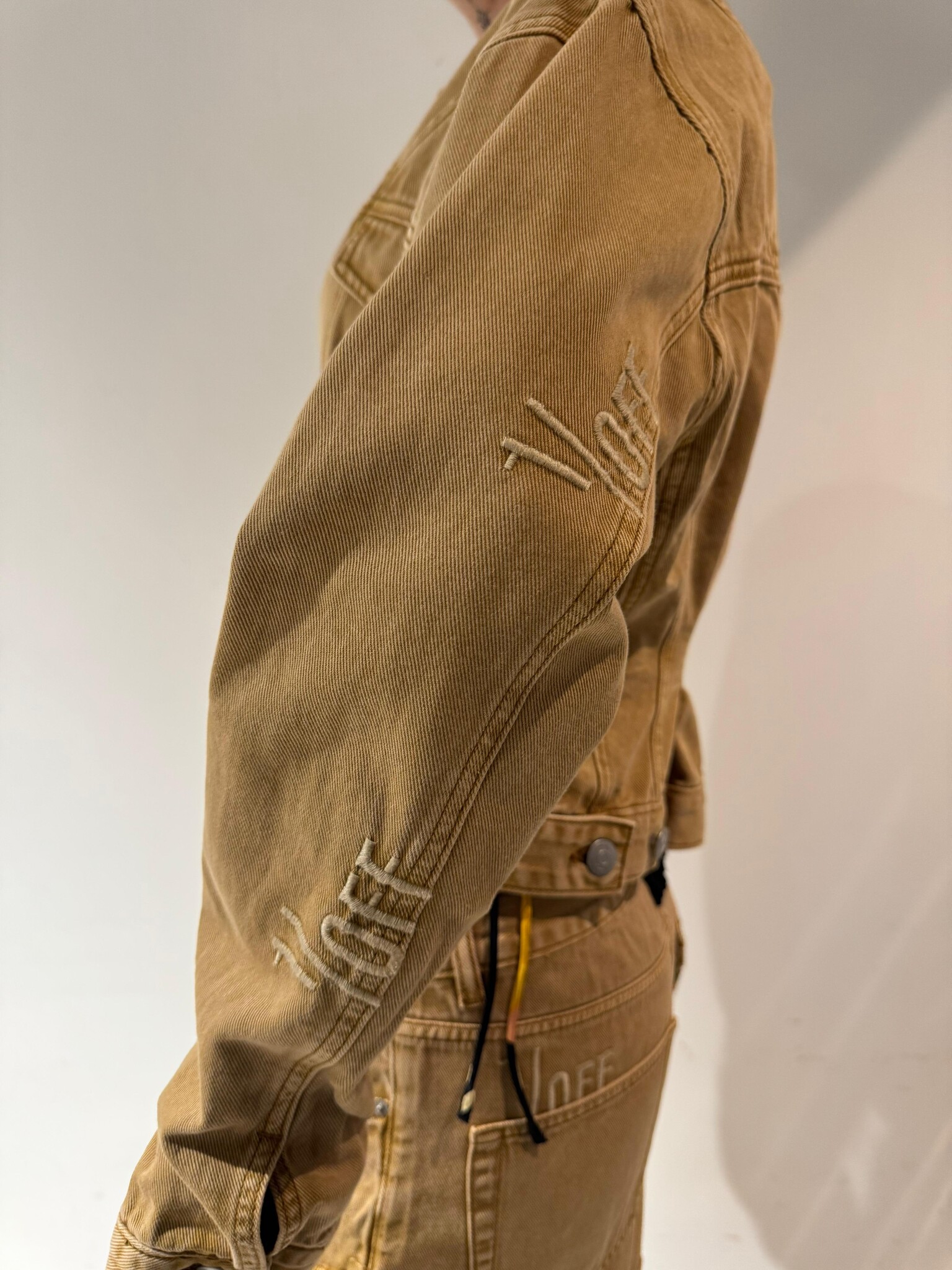 1/OFF Denim jacket tailored Bleached sun