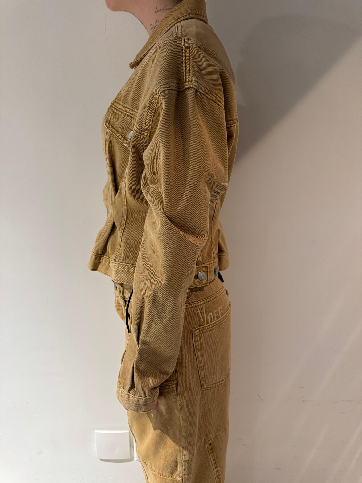 1/OFF Denim jacket tailored Bleached sun