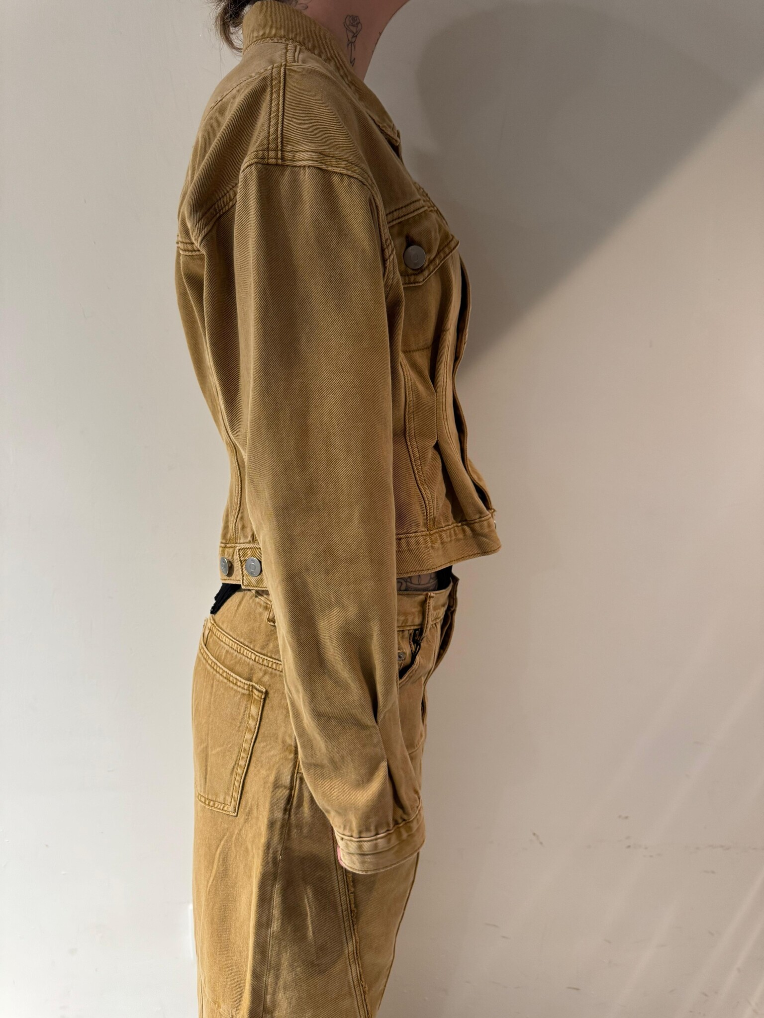 1/OFF Denim jacket tailored Bleached sun