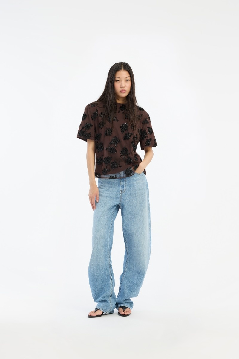 ROTATE Beaded oversized top Molé comb