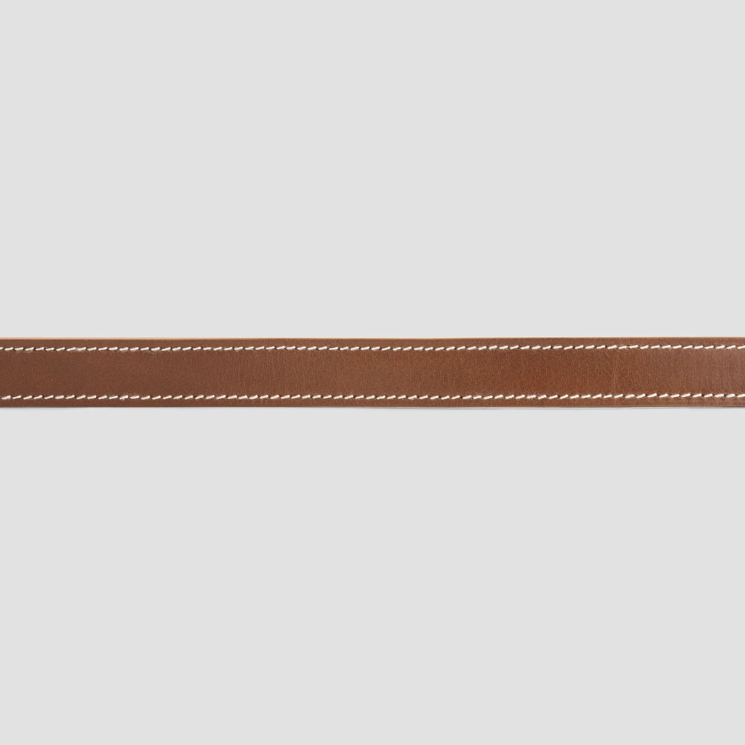 OLAF Contrast stitch leather belt Medal bronze