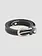 OLAF Contrast stitch leather belt Black