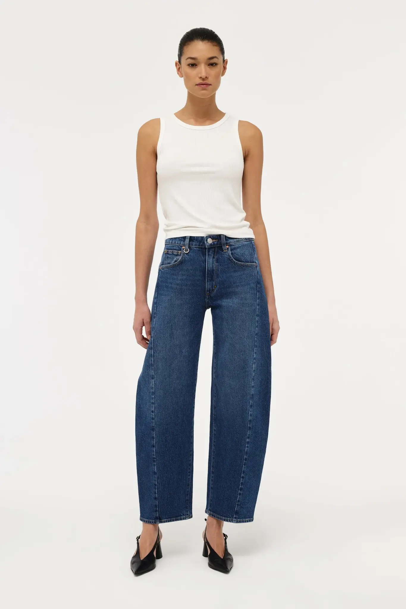 Neuw Amber barrel jeans Iris mid vintage indigo