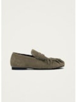 Alohas Aven suede Green leather loafers