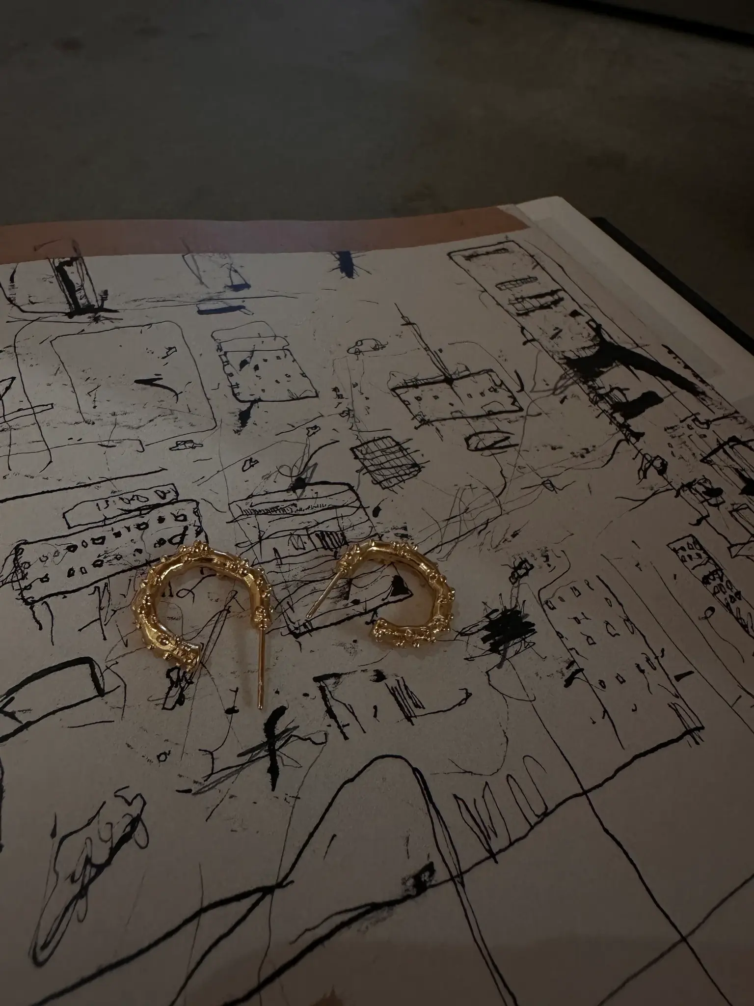 Mimi et Toi Leo double earrings gold