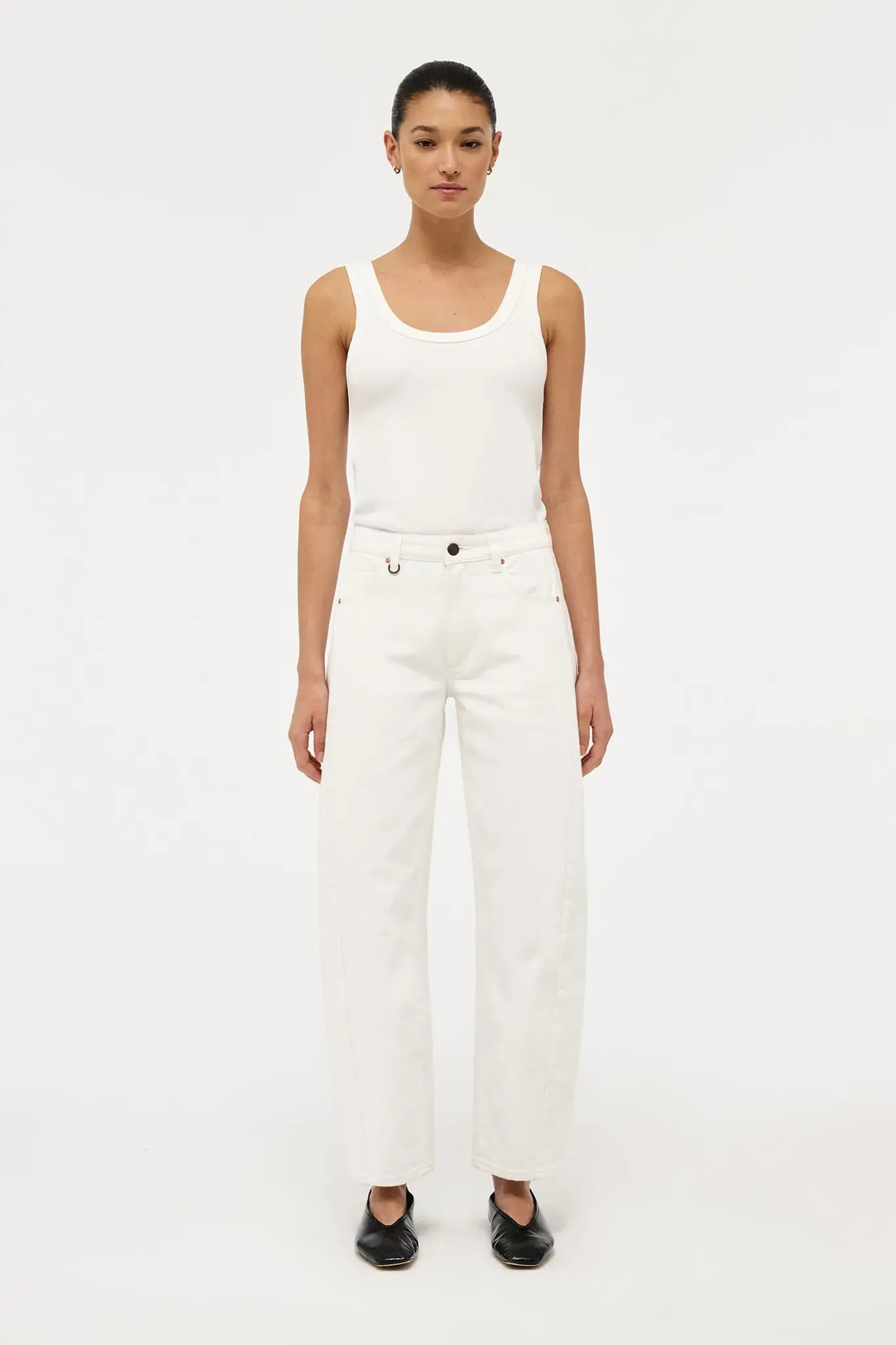 Neuw Amber barrel jeans Fresh white