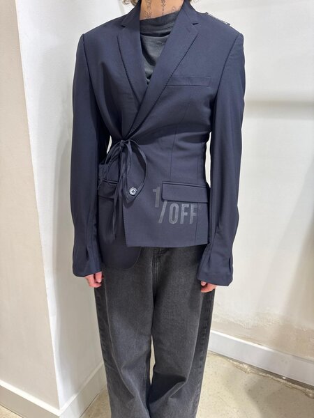 1/OFF Blazer slit wrap Navy