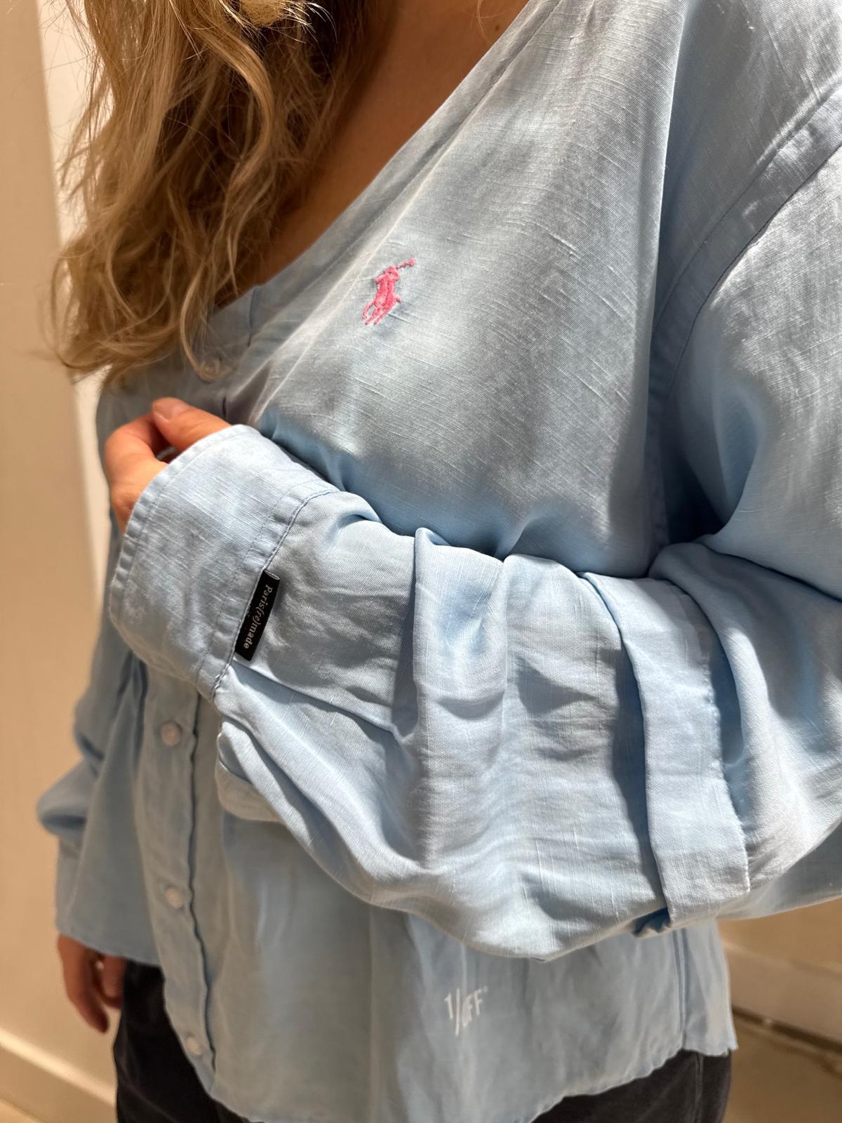 1/OFF Shirt tailored contrast stitch Blue