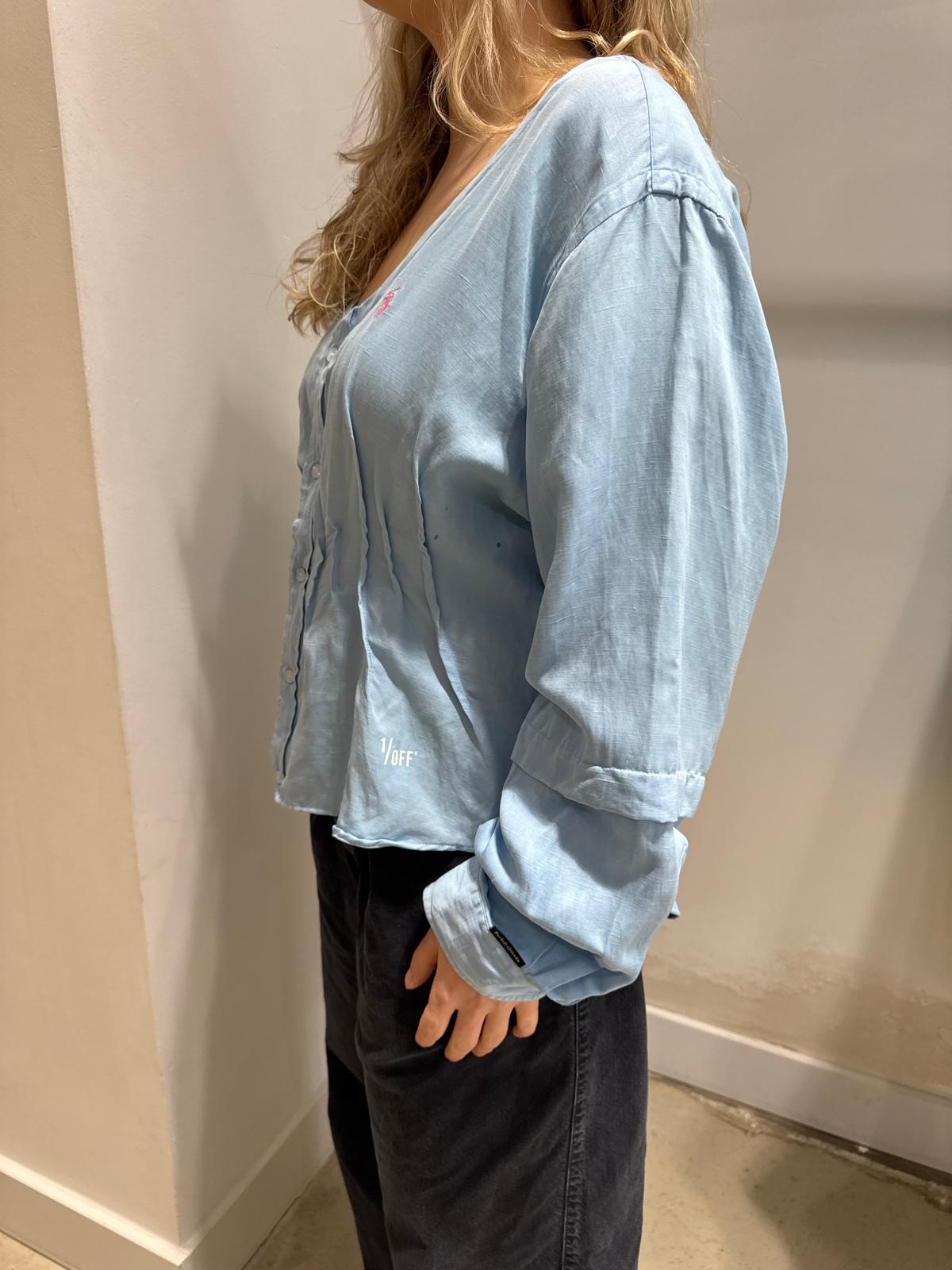 1/OFF Shirt tailored contrast stitch Blue