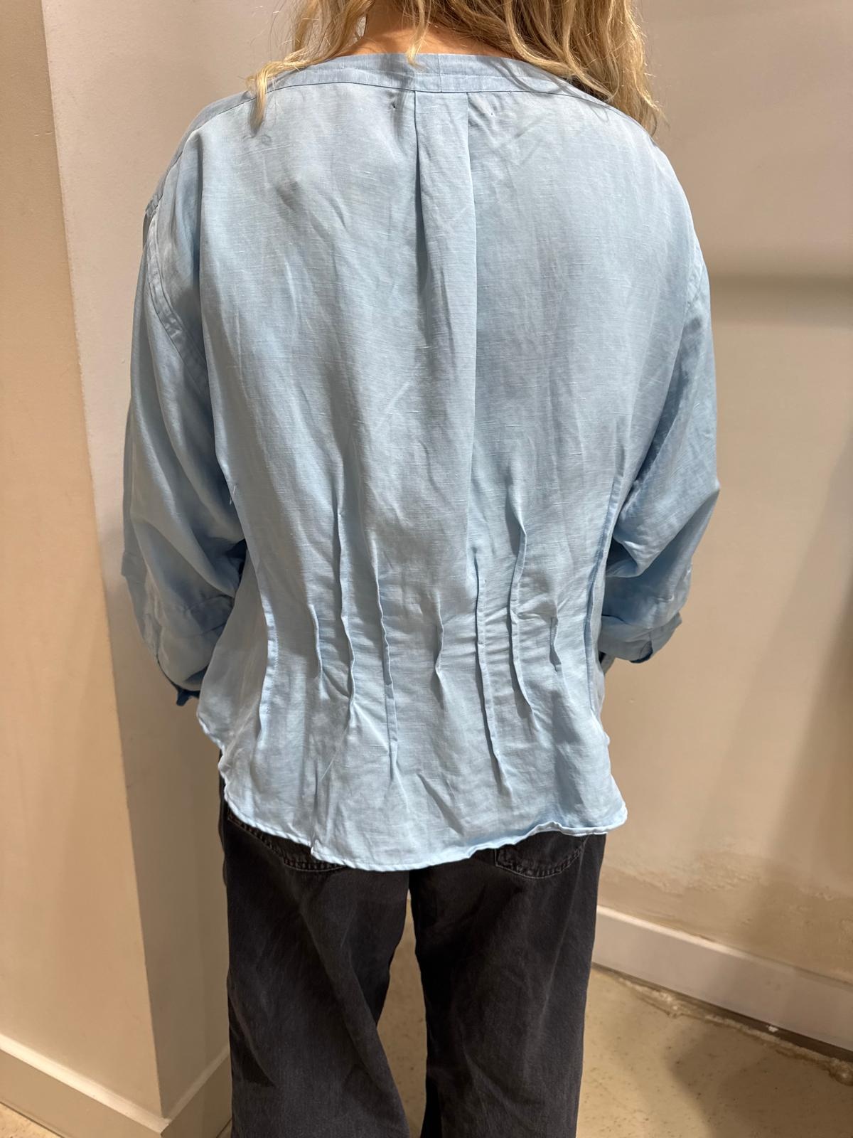 1/OFF Shirt tailored contrast stitch Blue