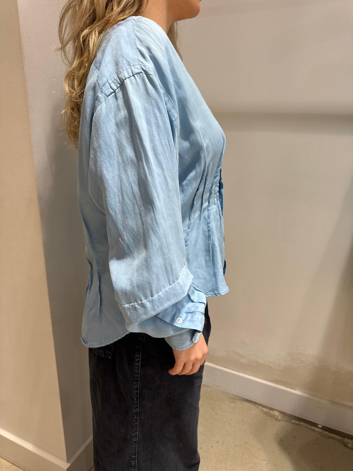 1/OFF Shirt tailored contrast stitch Blue