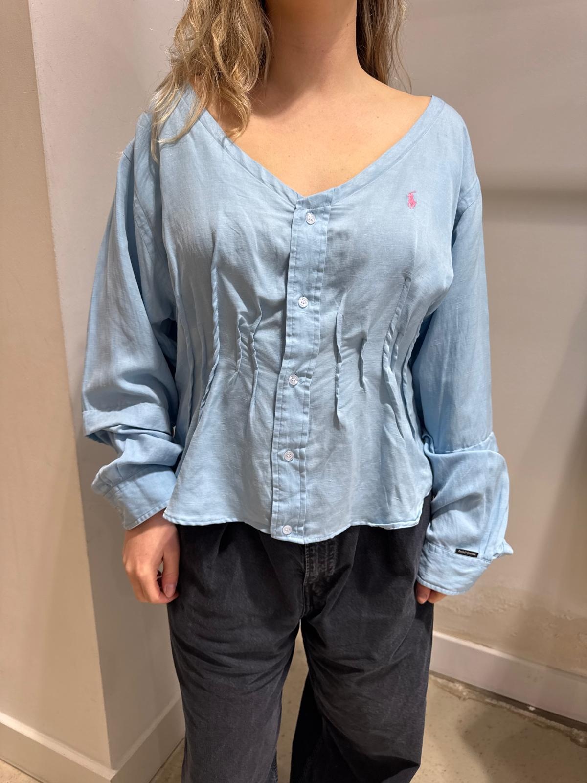 1/OFF Shirt tailored contrast stitch Blue