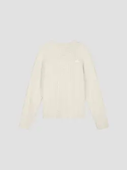 OLAF Textured boxy knitted crewneck Off white
