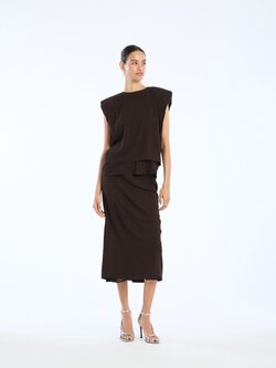 ROTATE Midi skirt two layers Mole