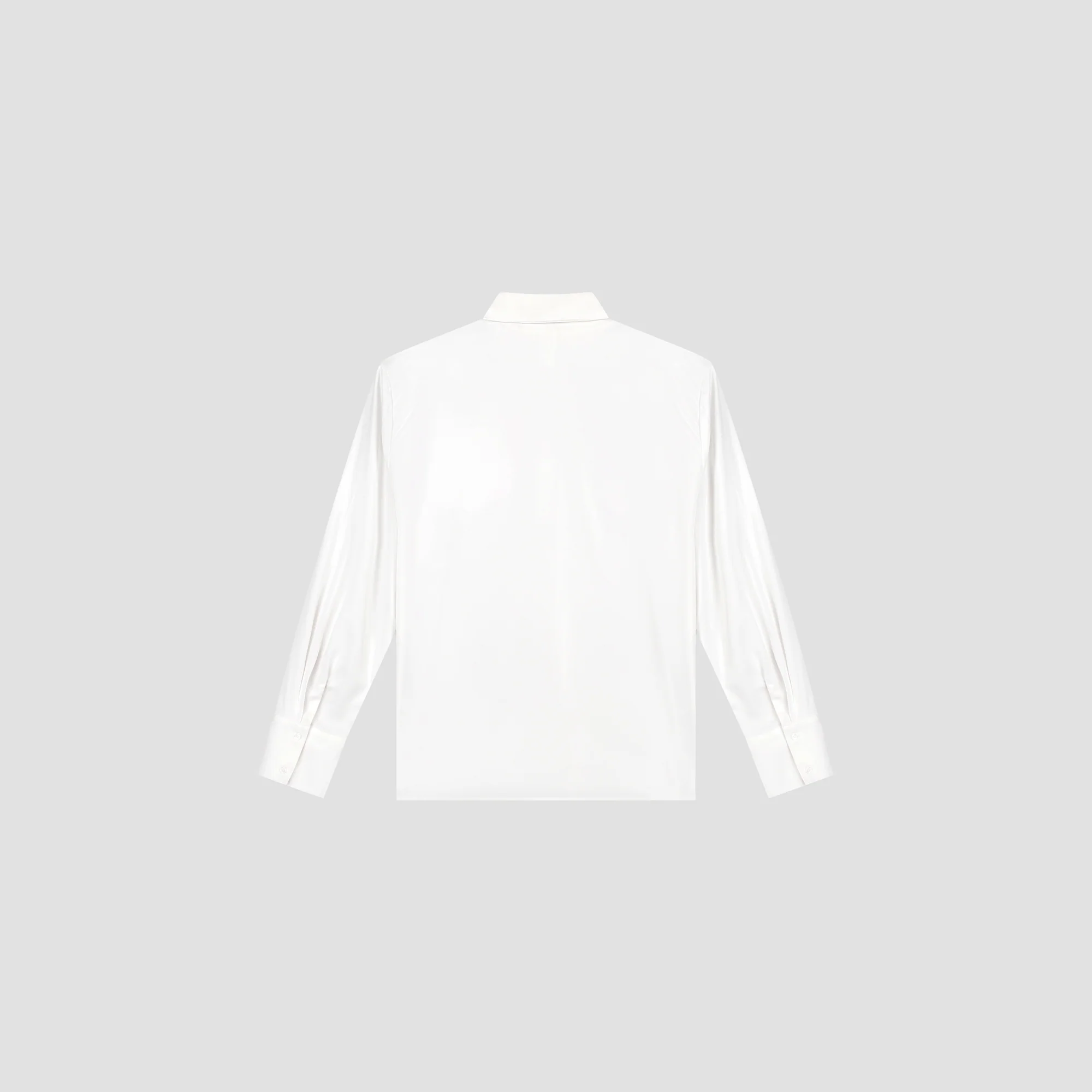 OLAF Drapey asymmetric shirt Optical white