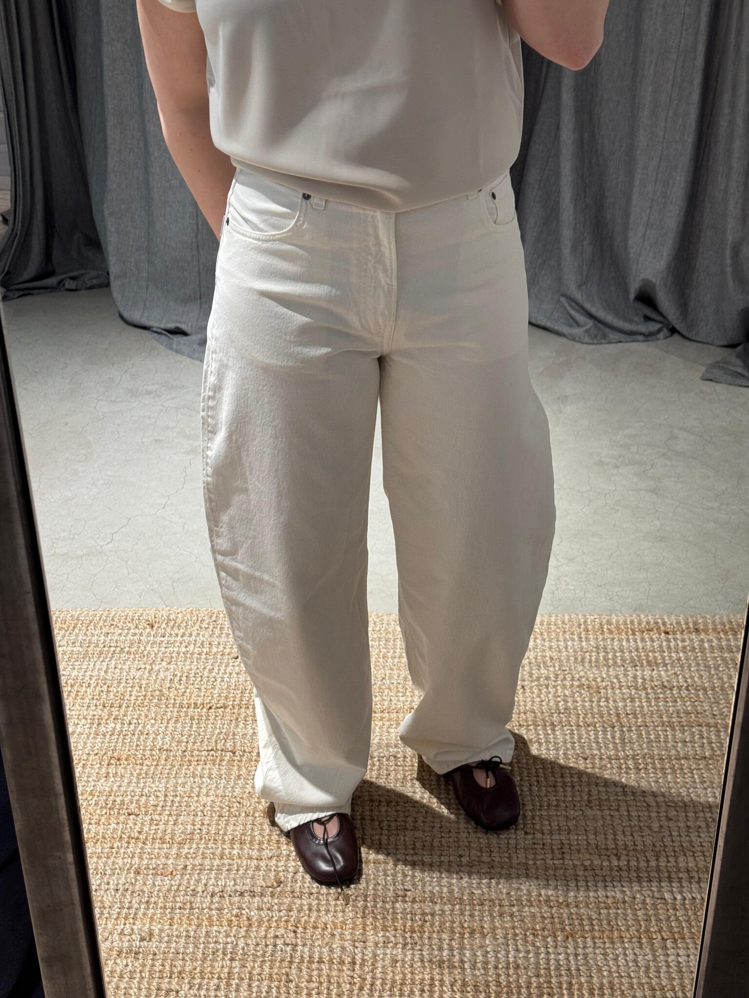 Haikure Bibi twill pants Off white