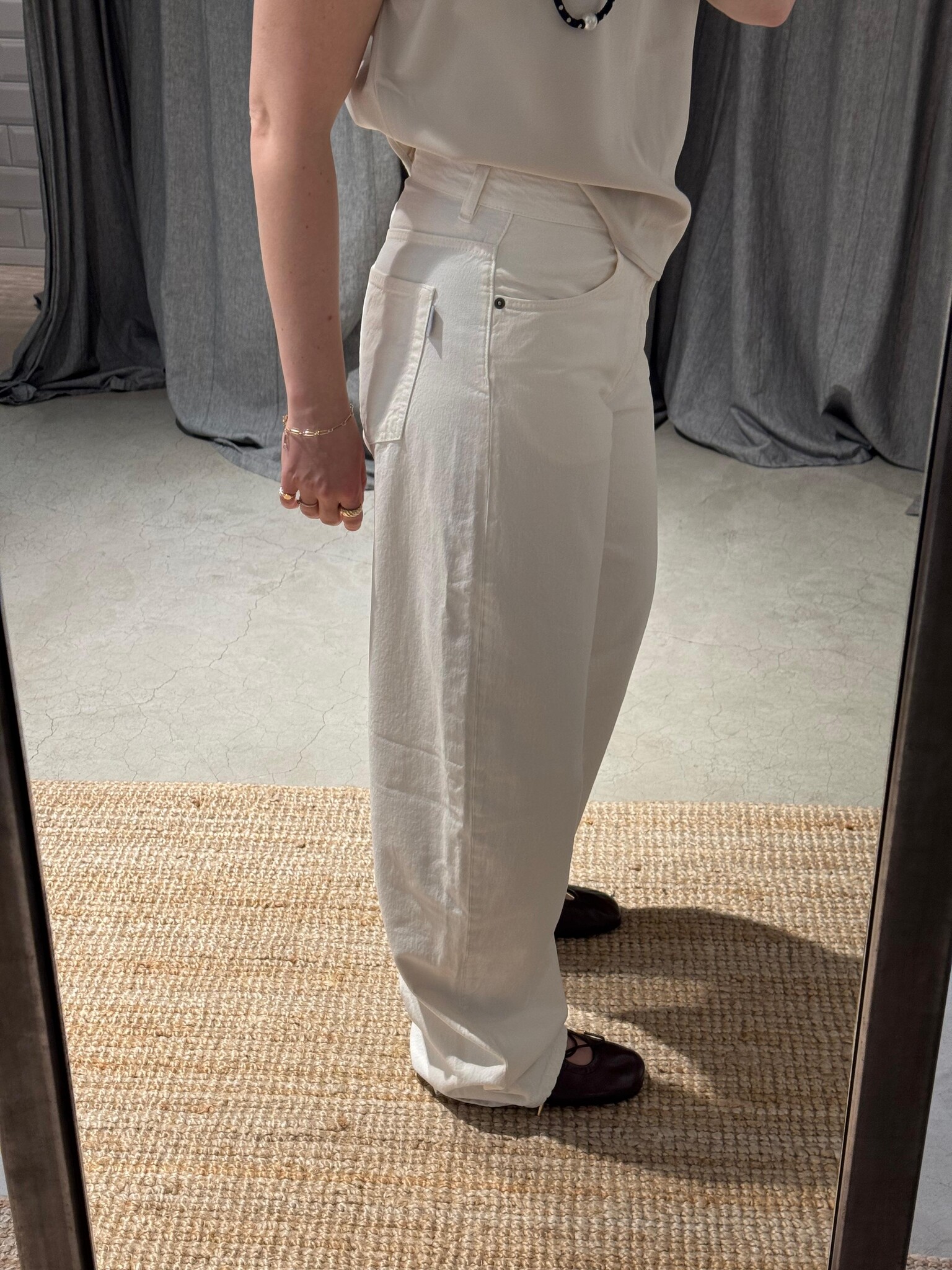Haikure Bibi twill pants Off white