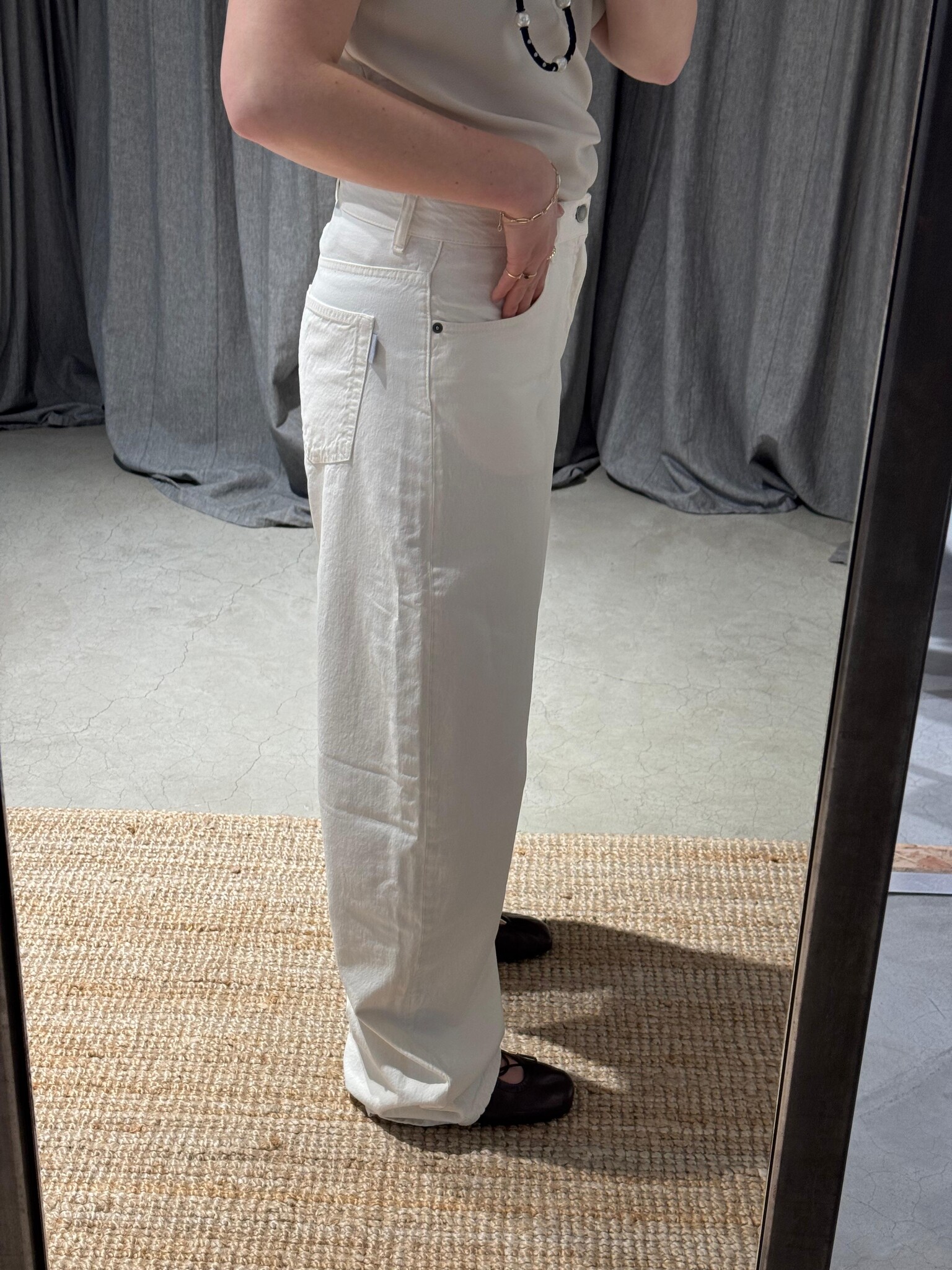 Haikure Bibi twill pants Off white